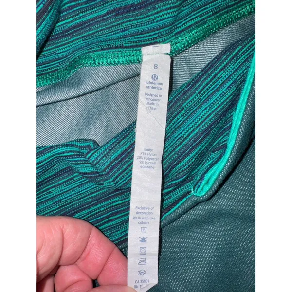 lululemon athletica Green Leggings size 8 - Image 3