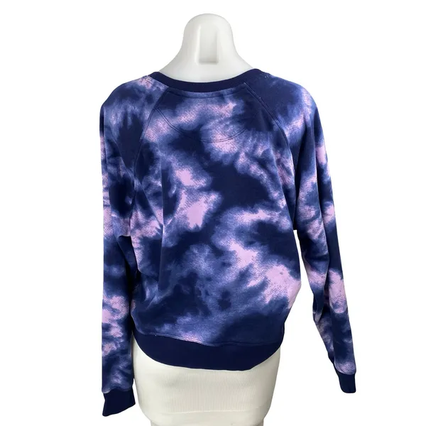 Champion Women's Purple Tie Dye Long Sleeve Knit Round Neck Sweatshirt Top Sz XL - Image 4