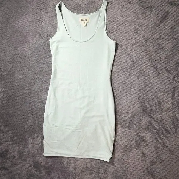 Open Edit XS Mint Green Sleeveless Bodycon Mini Dress Stretch Scoop Neck #1700 - Image 3