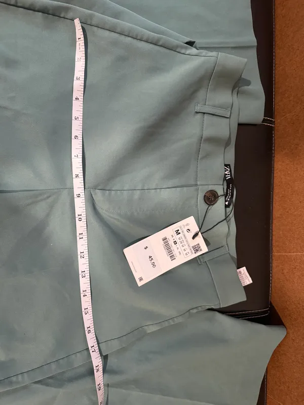 ZARA Wide-Leg Pants High-Waisted Medium sage NWT - Image 11
