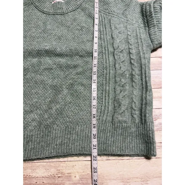 Madewell Alpaca Wool Blend Sweater Women's Size Medium Green Soft Warm - Image 6