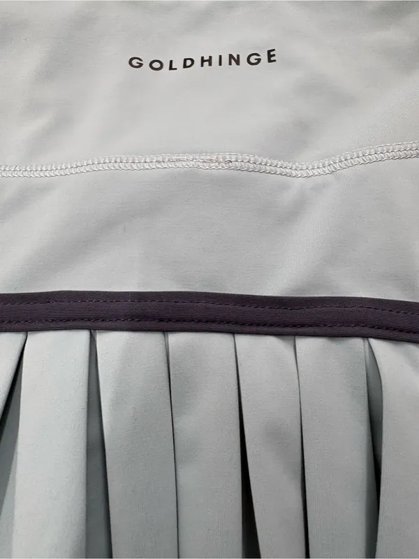Goldhinge Light Blue Pleated Tennis Skirt Skort Built-in Shorts Womens Medium - Image 4