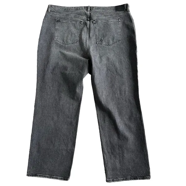 Abercrombie & Fitch Black Grey Curve Love High Rise 90s Relaxed Jeans 36/22R NEW - Image 8