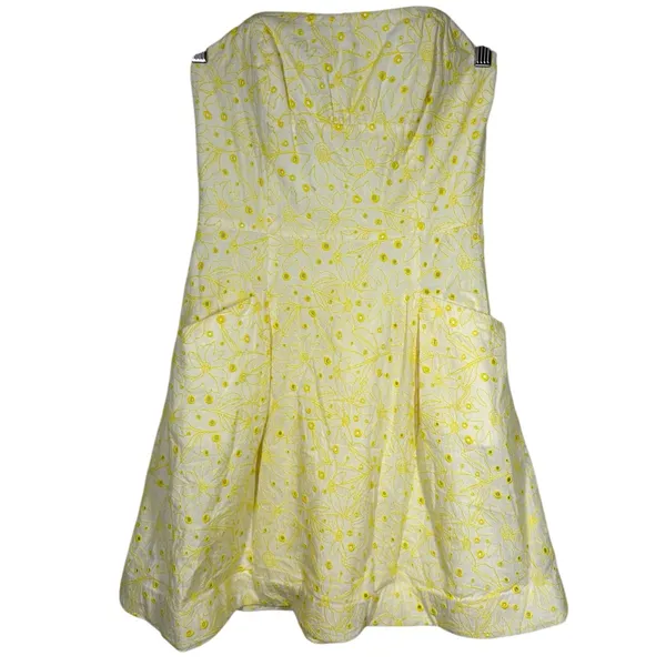 Lilly Pulitzer Blossom Dandelion Embroidered Eyelet Dress Size 2 - Image 4