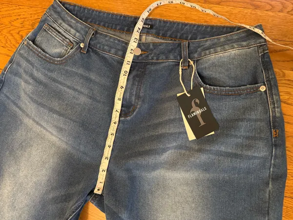 Women’s Dark Blue Straight-Leg Jeans size 4XL - Image 7