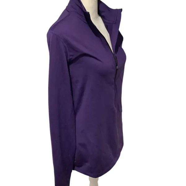 Nike Pro Dri-Fit Women's Deep Purple Zipper Jacket EXCELLENT CONDITION Size L - Image 2