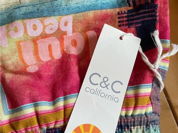 C&C California Maui Beach Linen Blend Wide Leg Lounge Pants NWT M Coastal Resort - Image 11