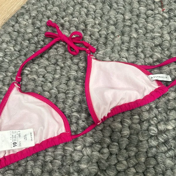 Seafolly Australia Pink‎ Triangle Bikini Top Size 10 - Image 5