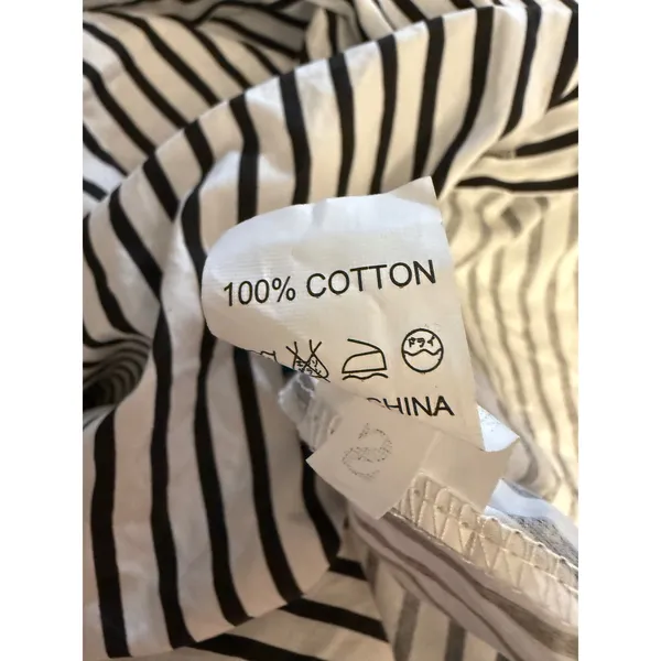Striped Button Down Shirt Women's‎ Small Cut Out Shoulder Long Sleeve - Image 6