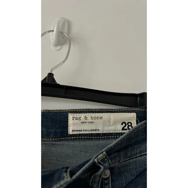 Rag & Bone Serena Dark Wash Bogart High Waist Wide Leg Jeans NWT Size 28 - Image 8