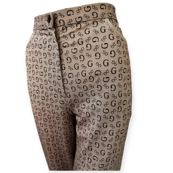 Designer G Brown Patterned Women's Pants Size L - Image 2