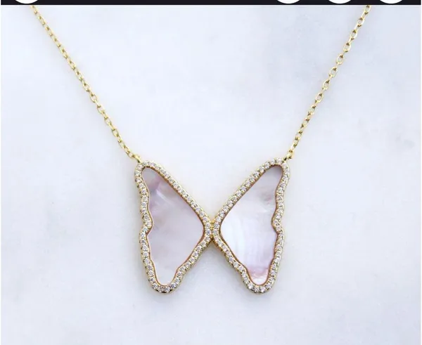 Butterfly Necklace Gold - Image 4