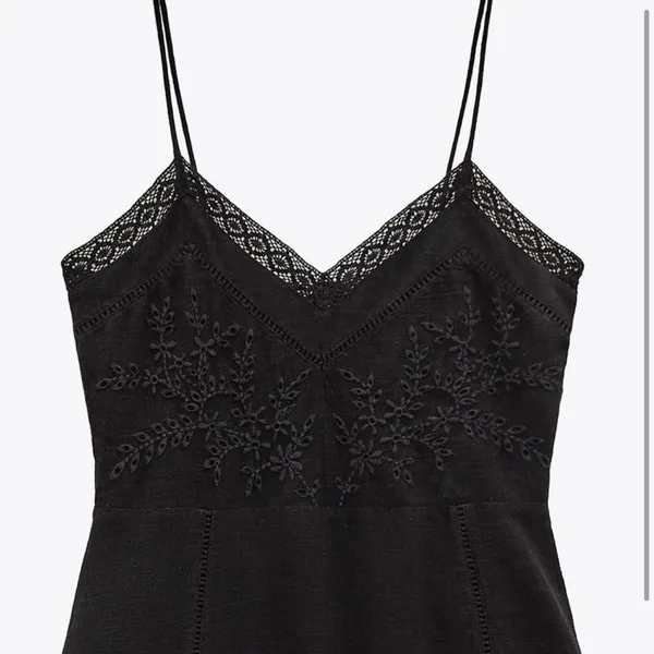 Nwt Zara Embroidered Mini Dress Size M - Image 2