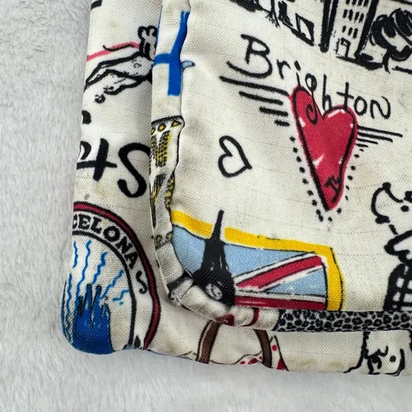 Brighton Jet Set Crossbody Bag Graphic Graffiti Print Nylon Travel Fun Chic - Image 14