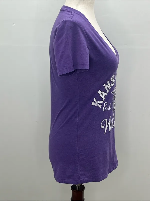 N Zone Sportwear Kansas State Wildcats Wabash Collection V-Neck T-Shirt Medium - Image 6