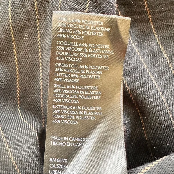 We The Free Black and Brown Pinstripe Blazer Size M - Image 10