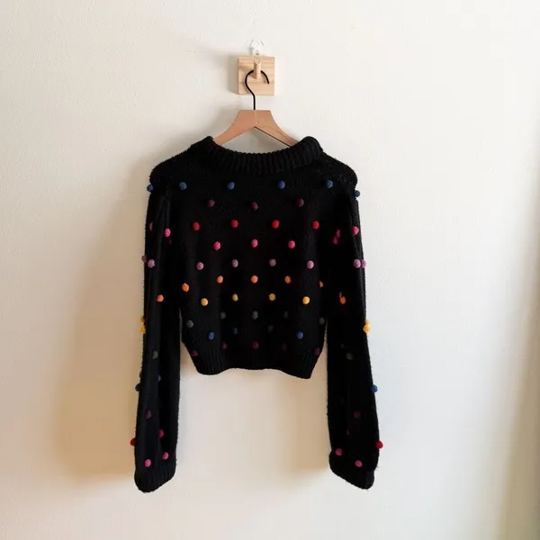 Farm Rio Rainbow Dots Sweater Size XS - Image 6