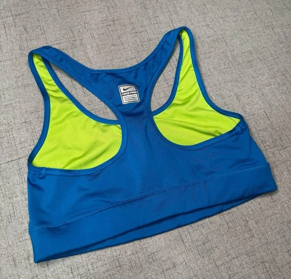 Nike Sports Bra Blue & Green Size Medium - Image 5