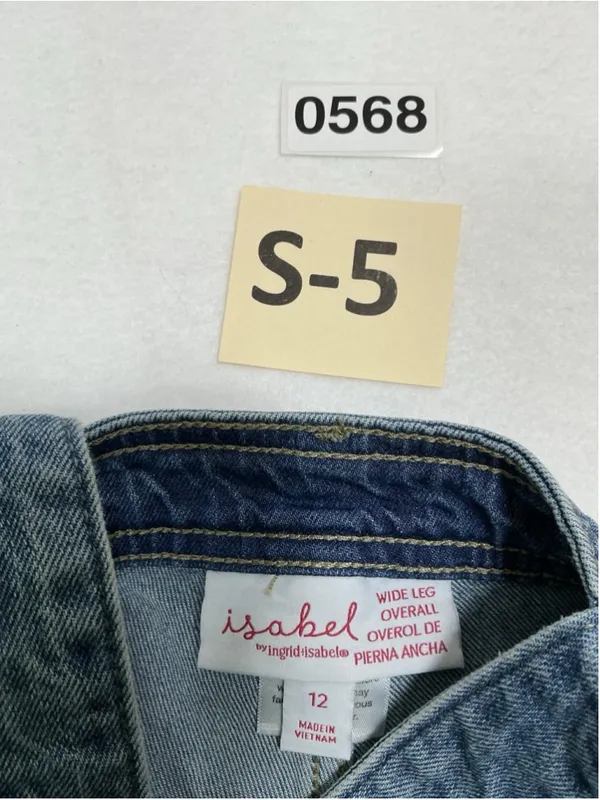 Womans NWOT Isabel pre pregnancy Wide Leg Blue Jean Overalls Size 12 - Image 3
