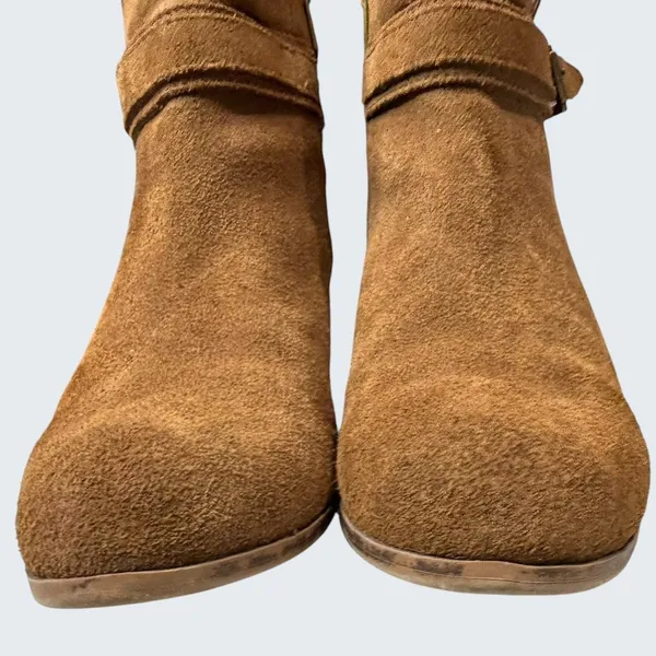 Sam Edelman Lynne Suede Ankle Boots Womens 7.5 Brown Boho Chic‎ Urban Casual - Image 4