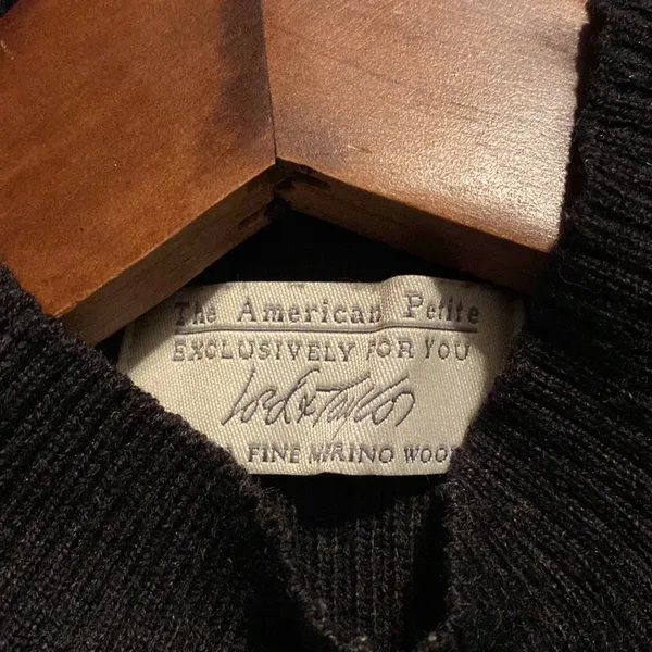 The American Petite by Lord & Taylor Extra fine 100% Merino Wool Black Size S - Image 5
