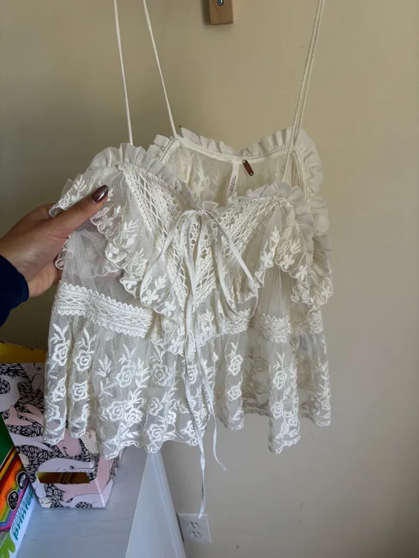 Free People Sofia Embroidered Mesh Tank Top - Image 4