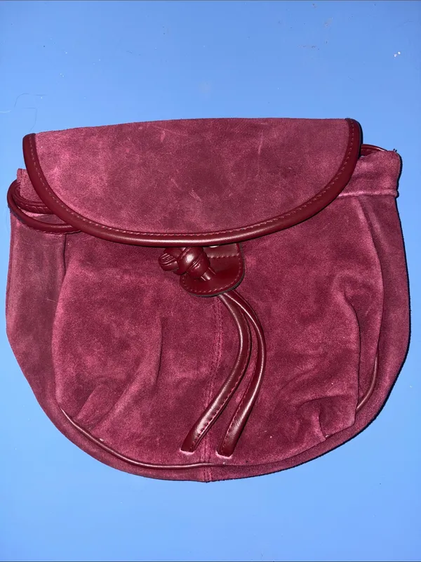 Vintage Red Leather Envelope Clutch - Image 8