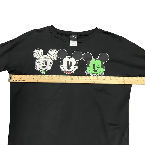 Disney Mickey Mouse Monster Faces Halloween Black Sweatshirt Size XS - Image 8