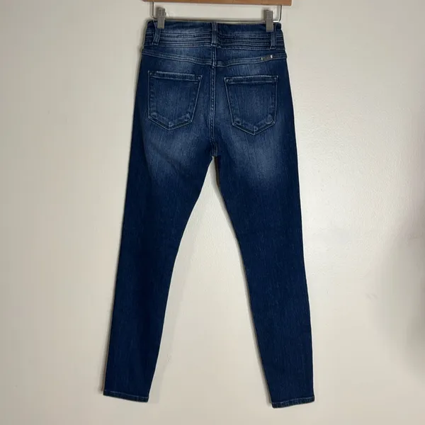 KanCan distressed medium wash skinny denim jeans size 26 cute festival girly‎ - Image 10