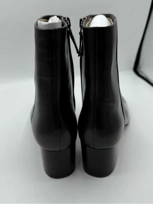 Everlane The Day Boot Dark Brown Leather sz 8 Side Zip Ankle‎ Bootie Square Toe - Image 3
