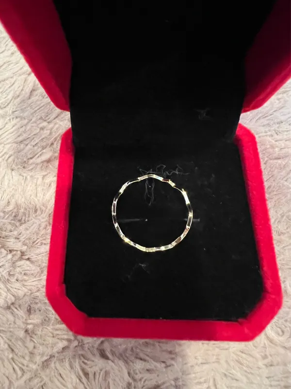 Women’s Golden Stackable Ring Size 7 Gold - Image 2