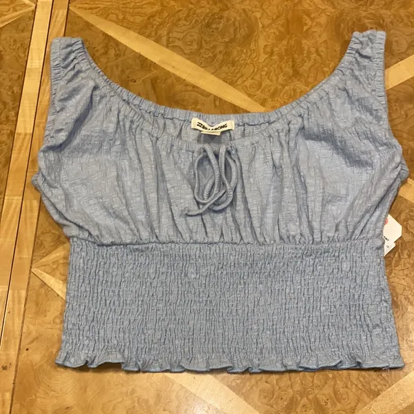 NWT!! Billabong Baby Blue Get Away Crop Top Size Large - Image 10