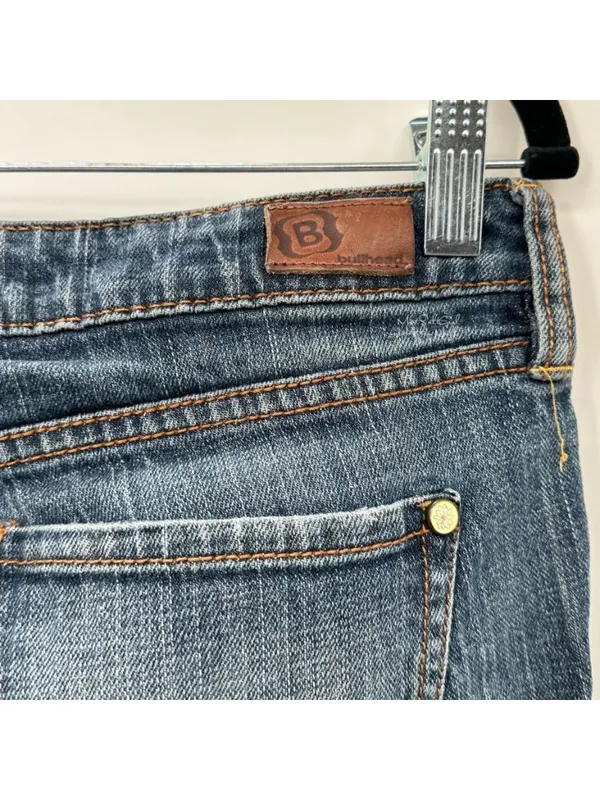 Bullhead Huntington Vintage Low Slung Stone Washed Flare Jeans Size 7 Juniors - Image 5