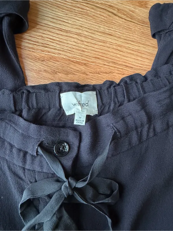 Wilfred Black Sheer Lightweight Drawstring Pants Size Medium - Image 2