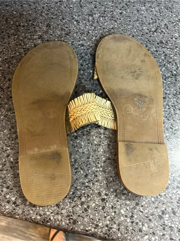 Universal Thread Tan Braided Double-Strap Slide Sandals - Image 3