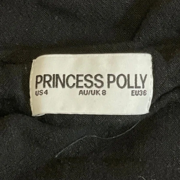 Princess Polly Women's Black Linen High Rise Mini A-Line Straight Pencil Skirt 4 - Image 4
