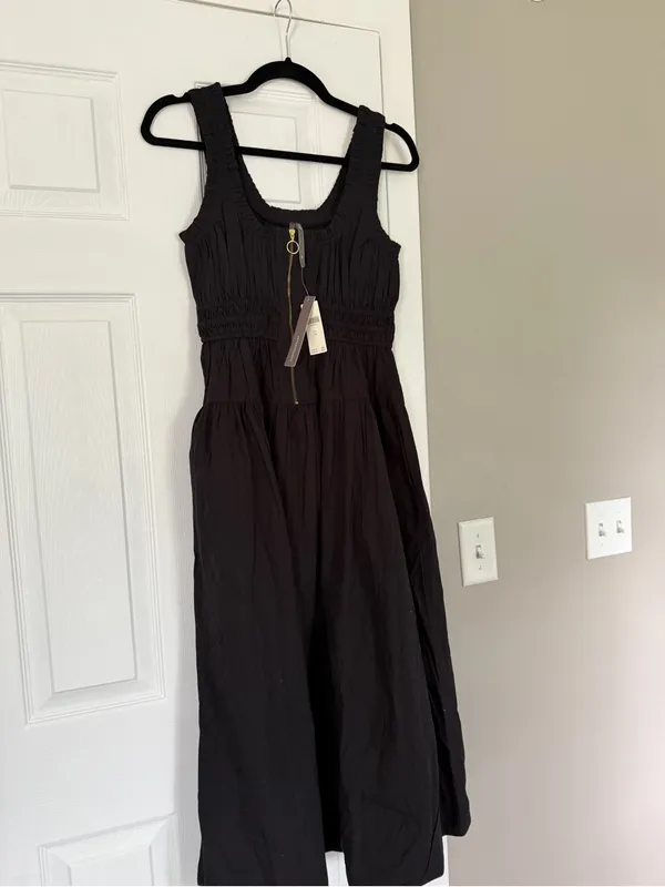 Anthropologie Somerset Black Half Zip Maxi Dress NEW NWT - Image 3