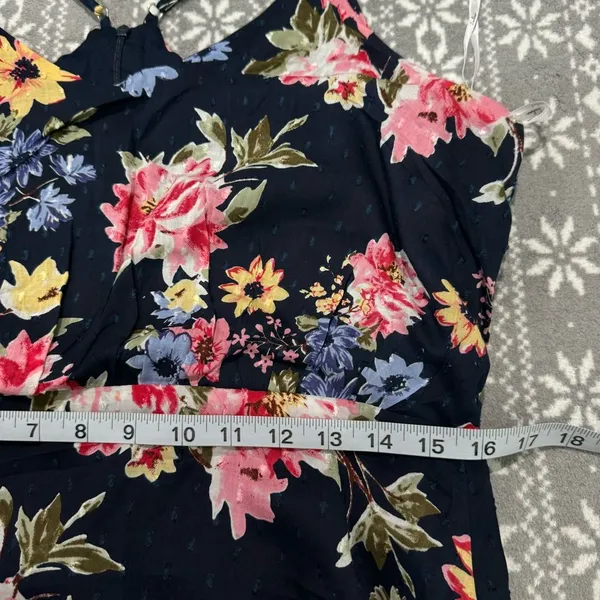 NWT Lulus Floral Fit & Flare Dress Crisscross Back Mini Summer Cottagecore Large - Image 14