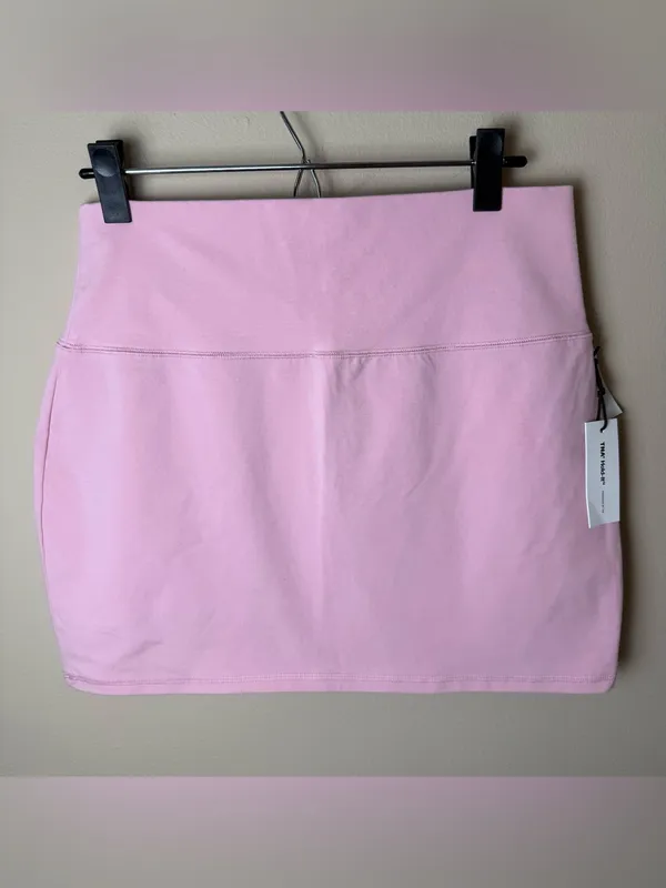 NWT TNA Aritzia Hold-It Atmosphere Mini Skirt Women Large Pink Athleisure Sporty - Image 2