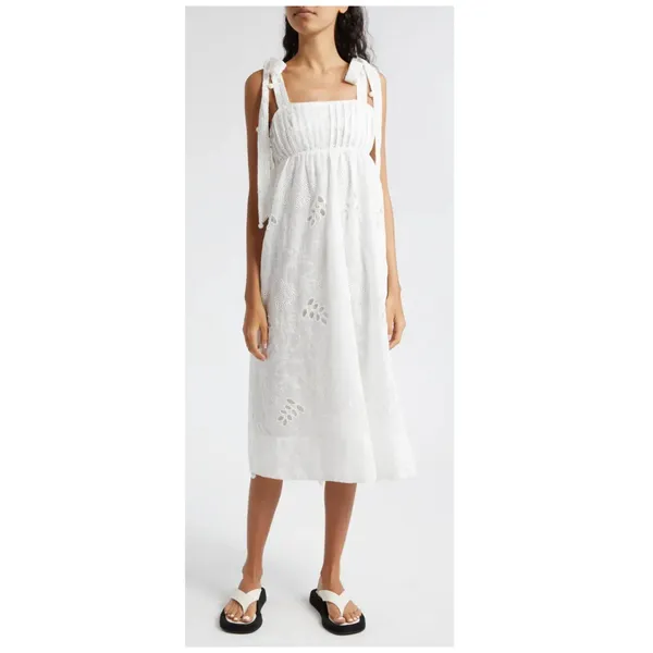 NEW Farm Rio Eyelet Embroidered Midi Dress Size XS - Image 5