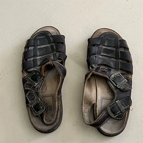 Vintage Dr. Martens Unisex Brown Leather Fisherman Sandals Size 8 - Image 6
