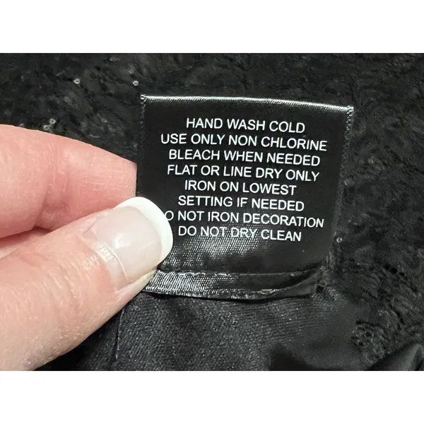 Crystal Doll Sequin Black Mini Party Club Dress Sz XS Little‎ Black Dress Formal - Image 11
