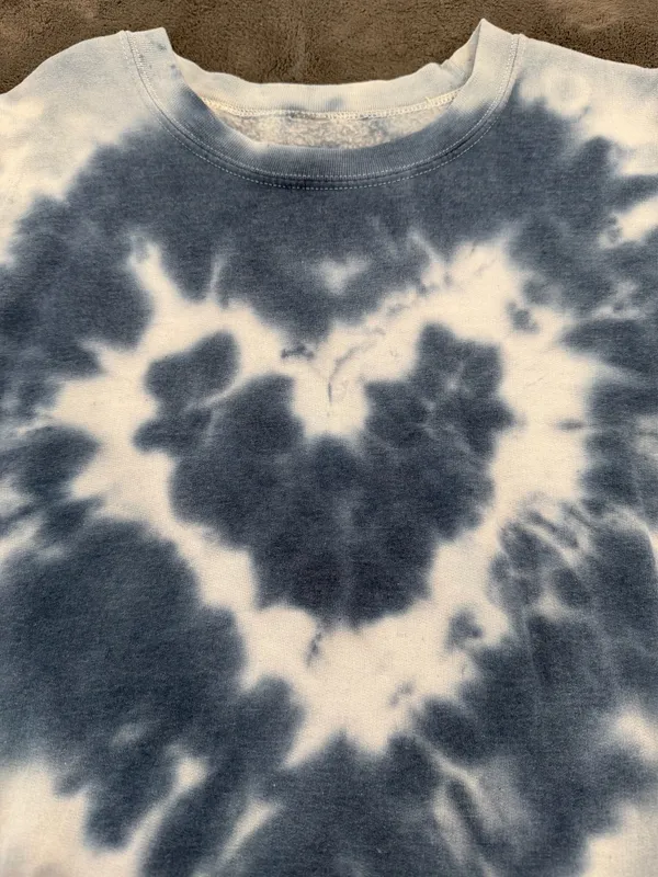 Urban Outfitters Renewal Remade Heart Tie-Dye Sweatshirt - Image 2
