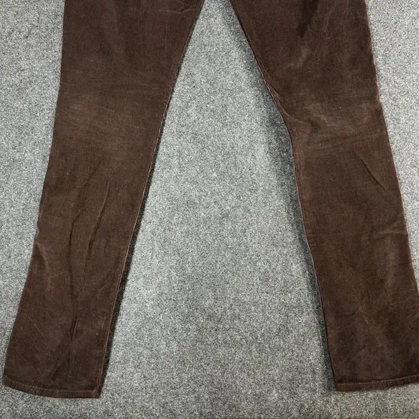 Hudson Collin Flap Skinny Jeans 29 Chocolate Brown Corduroy Low Rise Y2K Fall - Image 13