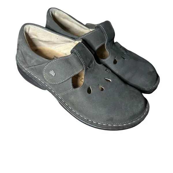 Finn Comfort Women's Soft Tofino T-Strap Shoe Tundra Nubuck Leather Clog EU 36 - Image 2