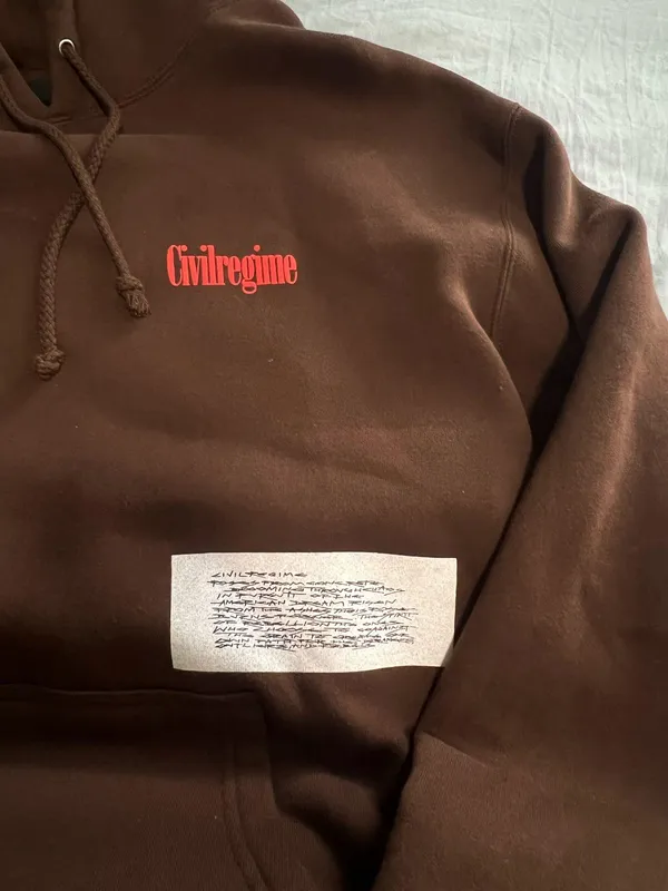 Civil Regime Hoodie Brown - Image 3