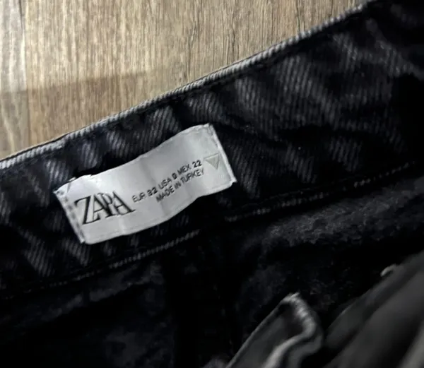 ZARA Black Wide Leg Jeans - Image 4