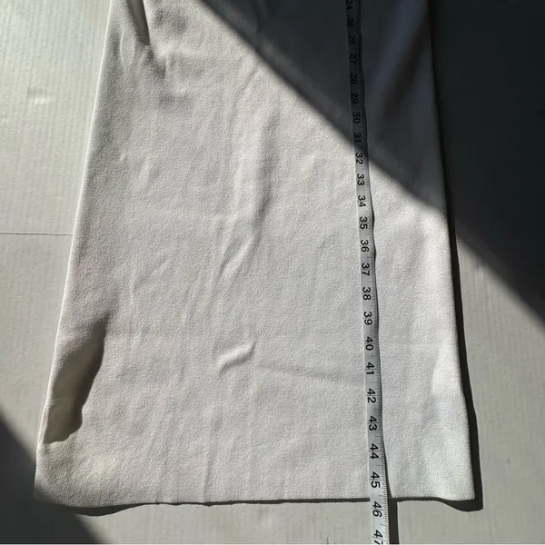 525 America knit elastic cross strap open back midi dress off white Ivory Medium - Image 10