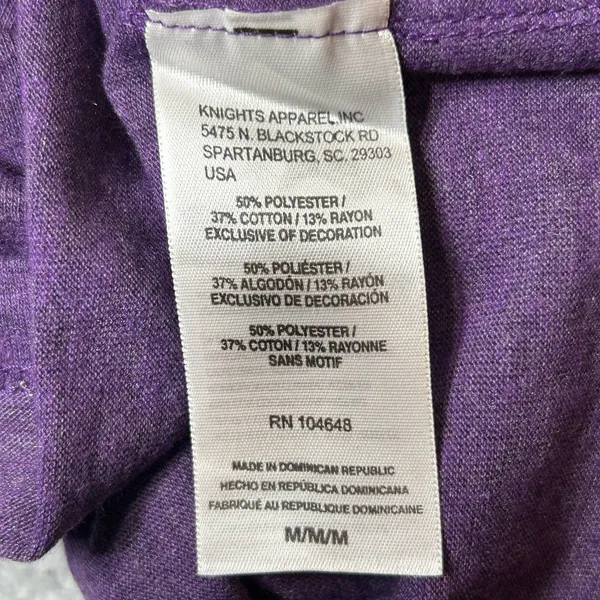 LSU T-Shirt Womens Medium Purple Tee TigerBait Section 101 Majestic‎ NEW - Image 9