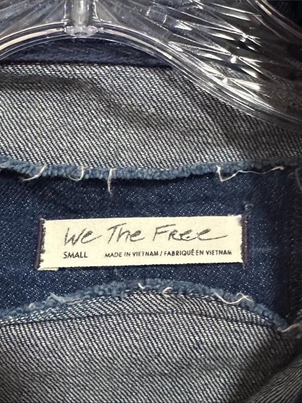 We The Free Boho Indigo Suhrie Denim Puff-Sleeve Button Front Oversized Shirt - Image 2